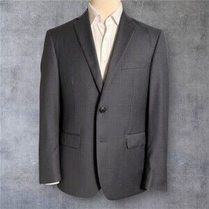 HART SHAFFNER MARX Mens 44R Blazer Sport Coat Jacket Two Button Jacket Gray Wool